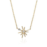 ¡Buenos Días! Mini Sun Necklace - White Diamond