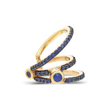¡Buenos Días! Triple Ray Blue Sapphire Ear Cuff (no piercing)
