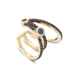 ¡Buenos Días! Triple Ray Blue Sapphire Ear Cuff (no piercing)