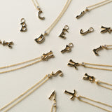 "Sanse" Small Letter and Diamond Necklace