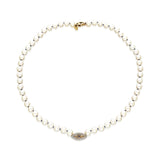 Pavé "Macu” Beaded Necklace - Freshwater Pearl