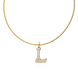 "Sanse" Pavé Diamond Letter Charm