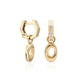 "Sanse" Small Letter Hoop Charm