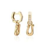 "Sanse" Small Letter Hoop Charm