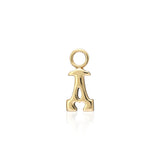 "Sanse" Small Letter Hoop Charm