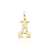 "Sanse" Large Flush-set Diamond Letter Pendant