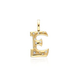 "Sanse" Large Flush-set Diamond Letter Pendant
