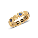 "Sempiterno" Mixed-Cut Gemstone Ring Band - Sapphires
