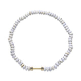 "Bosfor" Rondelle Bead Strand - Blue Lace Agate