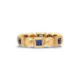 "Sempiterno" Mixed-Cut Gemstone Ring Band - Sapphires