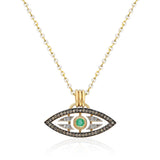 “Macu” Caribbean Eye Pendant - Diamonds and Emerald