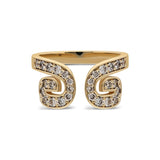 “Txirimiri” Champagne Diamond Bling Ring - Arena