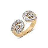 “Txirimiri” White Diamond Bling Ring - Espuma