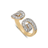 “Txirimiri” White Diamond Bling Ring - Espuma