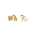 Mini “Keko” Coquí Stud Earring with Emerald Eye