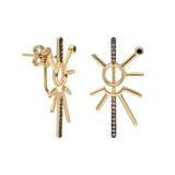 ¡Buenos Días! Cognac Diamond and Sapphire Ear Jacket