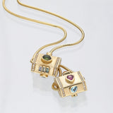 Yarí “Tesoro” Nugget Charm Pendant - Multi-Shaped Gemstones