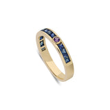 ¡Buenos Días! Mega Ray Stacker Ring - Blue Sapphire and Amethyst