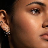 ¡Buenos Días! Cognac Diamond and Sapphire Ear Jacket