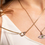 “Macu” Caribbean Eye Pendant - Diamonds and Emerald