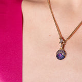 “Acu” Blue Sapphire and Amethyst Pendant