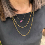 “Kiki” Pink Sapphire Coquí Necklace