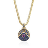 “Acu” Blue Sapphire and Amethyst Pendant