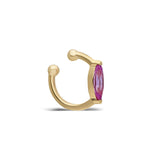 “Sera” Floating Marquise Ear Cuff - Pink Sapphire (no piercing)