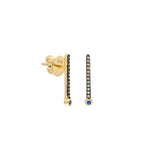 ¡Buenos Días! Small Cognac Diamond and Sapphire Ray Earring