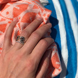 “Txirimiri” Champagne Diamond Bling Ring - Cave