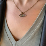 “Macu” Caribbean Eye Pendant - Diamonds and Emerald