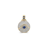 “Acu” White Diamond and Blue Sapphire Pendant