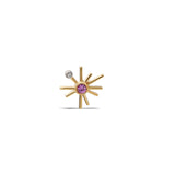 ¡Buenos Días! Mini Sun Stud Earring - Pink Sapphire