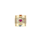 Yarí “Tesoro” Nugget Charm Pendant - Multi-Shaped Gemstones