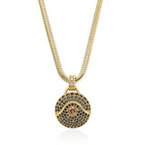 “Acu” Black and Champagne Diamond Pendant