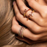 “Eterno” Pavé Ring - Cognac Diamonds