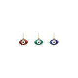 Mini Evil Eye Pendant - Enamel on 14K Gold