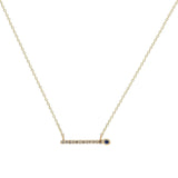¡Buenos Días! Small Ray Necklace - Champagne Diamonds and Sapphire