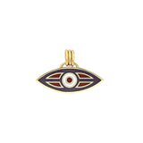 SAMPLE SALE “Macu” Enamel Caribbean Eye Pendant - Deep Purple