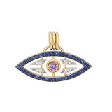 “Macu” Caribbean Eye Pendant - Sapphires and Diamonds