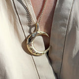 SAMPLE SALE “Turey” Crescent Moon - Garnets and Champagne Diamonds