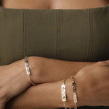 "Caona" Series II Chain Bracelet - Champagne Diamonds on Long-link Chain