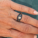 SAMPLE SALE “Acu” Large Pavé Ring - Sapphires and Diamond