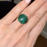 SAMPLE SALE "Coa" Smooth Ring - Malachite