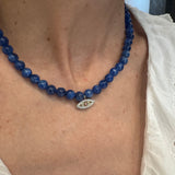 SAMPLE SALE Pavé "Macu” Beaded Necklace - Kyanite