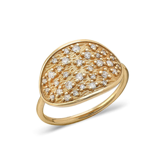 "Abrazo" Diamond Signet Ring