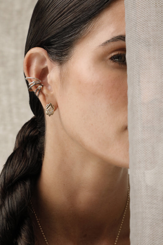 "Toa" Multi-Diamond Single Earring