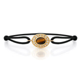 "Abrazo" Diamond and Tiger's Eye Cord Bracelet