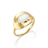 "Abrazo" Mother of Pearl Signet Ring