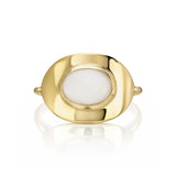 "Abrazo" Mother of Pearl Signet Ring